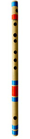 Professionell F naturliga 7 hål medium höger hand bambu flöjt/bansuri med gratis bärväska (36 cm)