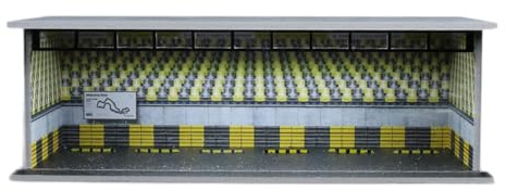 Harilla 1:64 Modell modellauto Show case fahrzeugszenen Spiele in lED Showcase Parkhaus Diorama für Diecast Car Action -Figuren, Rennszene