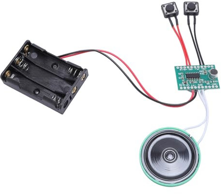 Aufnahmebereich Soundmodul, 4 Minuten DIY Grußkarten Chip Musik Sound Sprachaufnahmemodul, Schleifenwiedergabe, Druckknopfsteuerung für die Begrüßungskarte