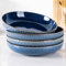 GBHOME Set di 4 ciotole in porcellana (diametro 24 cm) – ciotole extra profonde in ceramica per pasta, insalata, dessert e cene in famiglia, lavabili in lavastoviglie e impilabili, 1250 ml