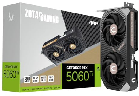 ZOTAC Gaming GeForce RTX 5060 Ti AMP 8GB GDDR7 Reflex 2 RTX AI DLSS4