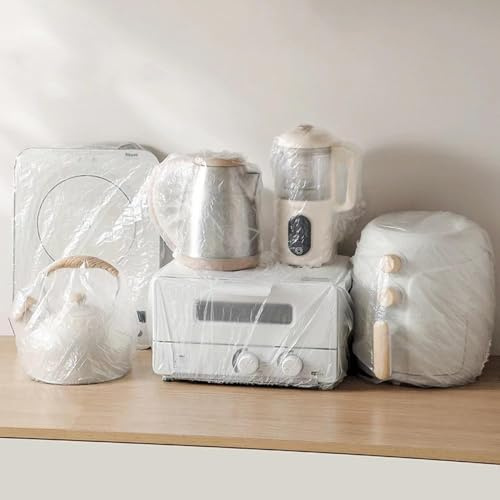 10Pcs Clear Thickened Disposable Dust Cover,Universal Elastic Small Appliance Covers,Kitchen Appliance Covers,Elastic Household Kitchen Appliance Dust Proof Protective Cover,