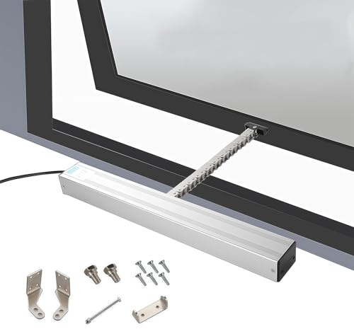 XSDAJSD Attuatore Elettrico per alzacristalli 24 V (Corsa 300-1000 mm), aprifinestra a Catena Silenzioso da 600 N, con Interruttore a Parete + Telecomando (Opzionale), per lucernari/sfiati sul Tetto