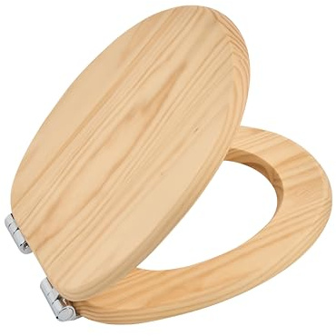 WC-Sitz aus Massivholz – Kiefer, mit Absenkautomatik, Schnellverschluss & Easy-Clean, Soft-Touch – PIKLiDS