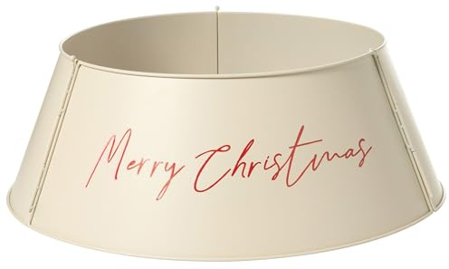 Weihnachtsbaumkragen Metall beige 65 cm Christbaumständer-Abdeckung Imatra