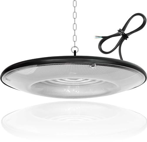 Sigmaled Lighting, Lampada LED UFO per Capannone 200W 20.000lm, Faro IP65, Bianco Naturale 4000K, Illuminazione Industriale Luci per Officina Magazzini Garage, Proiettore industriale High Bay, pack 1
