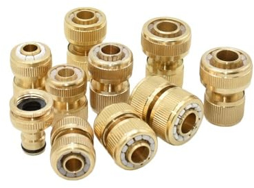 FRAOMHFW Conector rápido for Manguera de jardín de 1/2'', 5/8'' y 3/4'', Conector de latón for Grifo de Agua, Adaptador de Cobre for Pistola de riego de jardín(J)