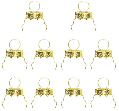 Baoblaze 100 tappi per palline di Natale, rotondi in metallo, da appendere, fai da te, per feste, albero di Natale, decorazioni per interni ed esterni, 18mm