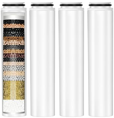 ZaKaBox Shower Filter Cartridge for Cobbe, 4 Pack | 20-stage filtration, removes chlorine and harmful substances, for hard water, easy to install