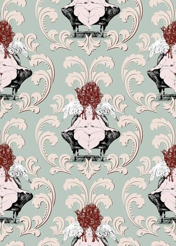 Sanders & Sanders papier peint baroque vert grisé clair et rouge 53 cm x 10 m