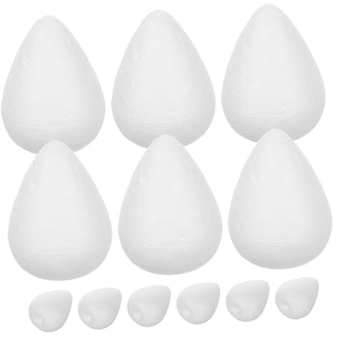 Toyvian 50 Boccioli di Rosa Bianca in Schiuma per Decorazioni Matrimonio e Festa Romantica Modello in Gommapiuma Artigianale 5X45 CM Forniture Fai da Te per Composizioni Floreali e