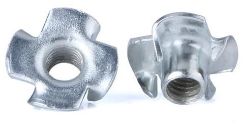 Dado a T a 4 punte con inserto filettato, Dado a T con inserto a punte cieche a quattro griffe zincato, M3-M12, confezione da 5/10/20/50 pezzi(10pcs,M12)