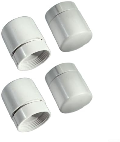 4 Stück Kunststoff Wasserverteiler Regulierkappe M30x1,5 Gewinde für Fußbodenheizungskrümmer und Heizkörperthermostate weiß verstellbare drehbare Abdeckung (B)
