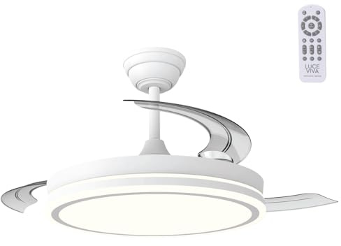 Greenice Martina Ventilador de Techo Ø 106cm | Motor DC 29.5W | 3 Aspas PC | Luz LED 48W 5040lm | CCT 3500-6500K | 6 Velocidades | Función Invierno-Verano | Mando