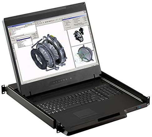Crystal Image Technologies - 1U 19 Rackmount Monitor with 8 Port KVM Switch, 1440 X 900, 8 VGA/USB Cables Included, Part#RM-131-19W-801, 3 Year Warranty
