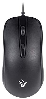VulTech MOU-978 Mouse Ottico USB Wired con Cavo, 1200 DPI Regolabili, 4 Pulsanti, per PC Notebook Computer Nero