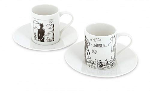 Moulinsart Set de Deux Tasses à café et Soucoupe Corto Maltese à Venise (479821)