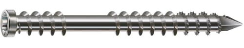 Tornillo de terraza, rosca de fijación, culata, T-STAR plus, punta CUT, acero inoxidable A2