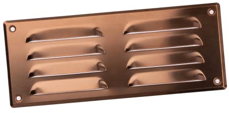 260x105mm Kupfer Lüftungsgitter Abluftgitter Insektenschutz Abluft Zuluft Metall Gitter