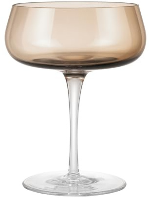 Blomus BELO Champagne Saucer Glasses - 7 Ounce - Set of 2 - Coffee