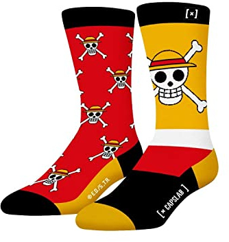 Calcetín Hombre One Piece Algodón, 1 Par de Calcetines Fantasía Hombre, Original y Transpirable