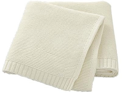 Personalisierbare Geschenke zum Sticken mit Namen, personalisierbare Babydecken, Strickdecke für Babys, bestickte Babydecke, Kinderwagendecke, personalisierbare Decke mit Namen (cremefarben)