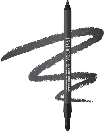 IsaDora Perfect Contour Kajal- Forte tenuta senza sbavature - Penna Kajal nera ideale per Smokey Eyes - altamente pigmentata e ipoallergenica - Facile da applicare - grigio scuro