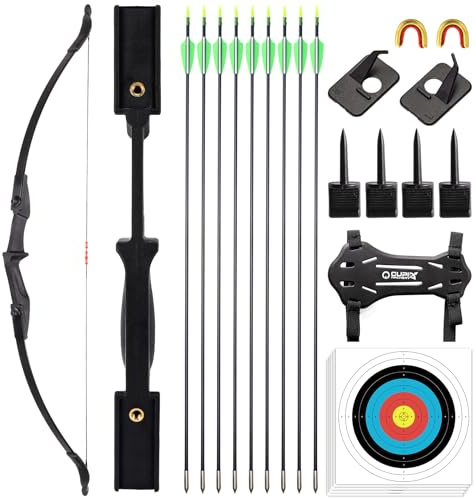 LWANO Bow and Arrow Set for Adults - Archery Takedown Recurve Bow Set for Beginners and Youth, Left & Right Handed (20lbs)