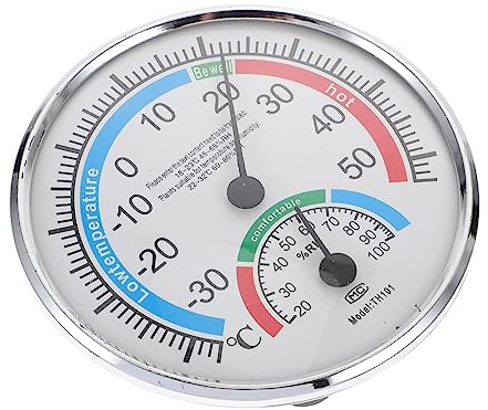 ANDRESLAD Termometro Igrometro Da Esterno Per Patio e Sauna Alta Precisione Facile Lettura Accessorio Professionale Per Misurare Temperatura e Umidità Casa e Laboratorio