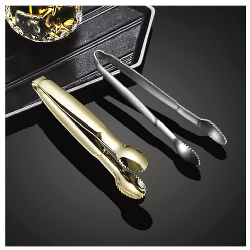 Mini Zuckerzange Edelstahl 2er Set – Gold & Silber 10,2 cm | Gebäckzange für Zuckerwürfel, Eiswürfel, Gebäck und Candy Bar · Spülmaschinengeeignet · Für Kaffee, Tee, Buffet & Dessert
