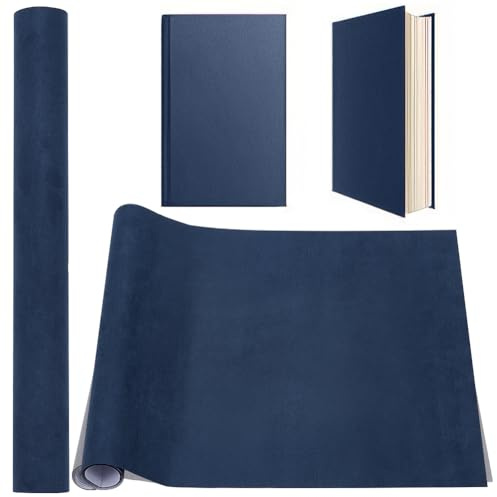 craspire 51 x 11.8 Zoll Marineblaues Buchtuch Bucheinband Mit Papierrücken Wildlederstoffoberfläche Buchbindertuch Für Buchbindezubehör Scrapbooking Schutzalbum DIY Bastelarbeiten Für Erwachsene