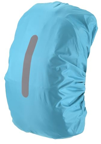 M METERXITY Waterproof Backpack Rain Cover, 75L-85L Waterproof Backpack Cover, Bag Rain Cover with a Vertical Reflective Strap for Hiking/Biking/Camping/Outdoor Traveling [Lake Blue]