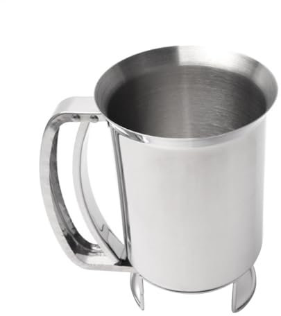 Dispensador de porciones de masa de 900 ml, dispensador de panqueques resistente al calor para masa, herramienta de cocina con tapa, salida de silicona para hornear pasteles