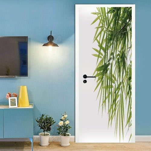 Selbstklebend Türbekleben Bambus Türtapete 77x200 cm, TürPoster Bambus Türbilder 3D Türaufkleber Dekoration Poster Tapete Türfolie, PVC Fototapete Wandtattoo Tür Tapeten m5588