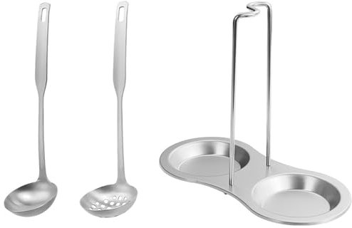 Support de repose-cuillère, supports de louches à soupe verticaux en acier inoxydable ou restaurant, buffet, outil de décoration de cuisine de restaurant de restauration rapide doré 6/37(Silver,7)