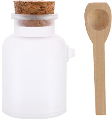 MERRYHAPY 100g Bouteille Vide Plastique Pour Épices Sel Avec Bouchon Bois Et Cuillère