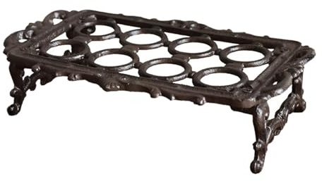 Baoblaze Portauova in ghisa, vintage, resistente, retrò, portauova, organizer per sala da pranzo, cucina, fattoria, decorazione domestica, 8 Griglie