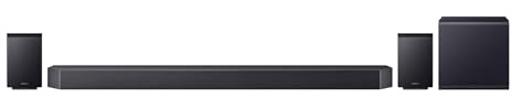 Samsung HW-Q995GH Q-Series Barra de Sonido Envolvente de 11.1.4 Canales para TV, subwoofer inalámbrico Dual de 8 Pulgadas, Altavoces Traseros de 4.0.2 Canales, Dolby Atmos y DTS:X, SpaceFit Sound Pro