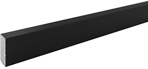 Gedotec Kleiderstange schwarz Schrankstange eckig - NANO BLACK | Möbelrohr 1160 mm | Schrankrohr Edelstahl schwarz matt | Möbelstange für Kleiderschrank | 1 Stück - Garderobenstange Wand-Montage