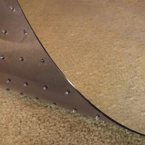 RESILIA Deluxe Clear Vinyl Floor Runner for Deep Pile Carpet - Non Slip & Stain Resistant Textured Mats - Waterproof Plastic Protector for Carpets, 27 Inches Wide x 12 Feet Long, Made in The USA