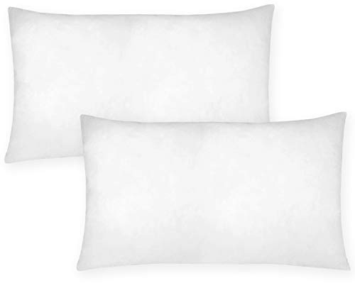 MERCURY TEXTIL - Relleno de Cojin Super Suave Mullido (2, 40X60 CM) | Antialergico, Fibra Hueca de Alta recuperacion, para Cualquier Tipos de Fundas
