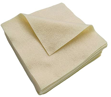 Jtnohx Weicher Filzstoff, Flexibler Bastelfilz, Filzplatten zum Basteln, 1,4mm dickes 15x15cm Farbig Filz für Nähprojekte und Diy (Beige)