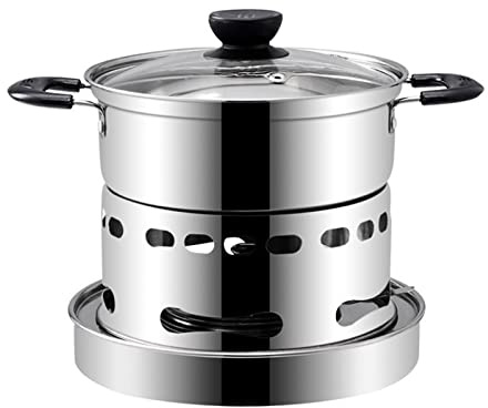 Indoor Spirituskocher, Campingkocher, Kein Elektrisches Kochen, Spirituskocher Mit Pfanne, Edelstahl, Campingkocher, Campingkocher, Teelichter, Indoor Teelichtofen