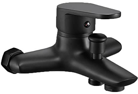 FQYEP Shower Mixer Tap Set for Bath,Matt Black,Shower Faucet Hot and Cold Water,Faucet for Bathtub,Brass,Shower Mixer Tap,Wall Mounted Bath Mixer Tap,Black B
