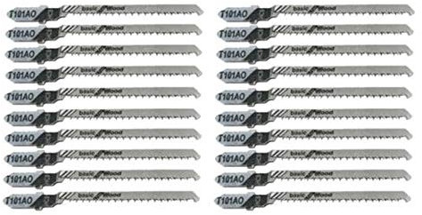 ZAYRAY 20Pcs Reciprocating Blade T101AO T- Multi Jig Saw Blades for Wood Plastic Cutting Disc