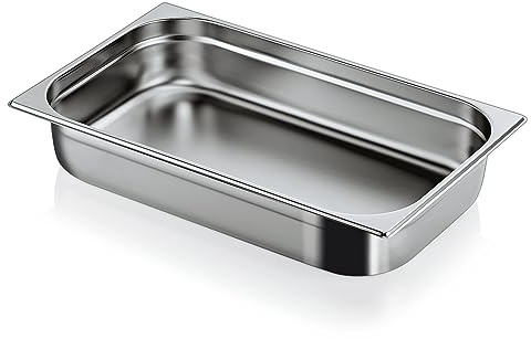 Morleos GN 1/1 100 mm - 14 L Gastronormbehälter aus rostfreiem Edelstahl 530 x 325 mm | stapelbar & rostfreier GN Behälter | Gastronomie-, Event- & Catering Zubehör aus robusten 0,7 mm Stahl