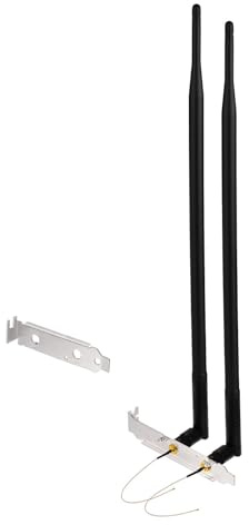 Superbat WLAN Antenne 8dBi 2.4GHz 5.8GHz Dualband RP-SMA Stecker & 20cm U.FL auf RPSMA Buchse RG178 Kabel +Computer Rear Slot Cover Kompatibel mit WLAN Router Wireless Mini PCI Express PCIE
