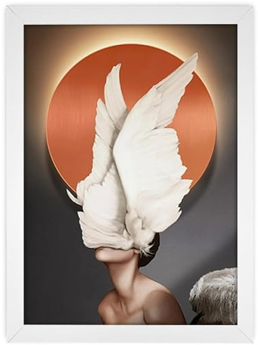 Diompirux Blanco A4 21 x 30 cm Marcos de Fotos con ventana de plexiglás, oscuro para mesa o colgar en la pared, para fotos, láminas y pósteres, Complemento Ideal para Colgar en la Pared