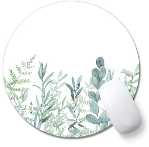 AOKSUNOVA Mauspad Klein Mousepad mit Motiv Rund 20 x 20 cm | Rundes Mauspad mit Motiv, Kleines Mousepad 20 x 20 cm, Rutschfeste Unterseite für Büro und Homeoffice