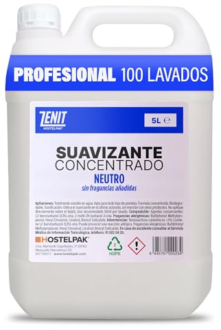Hostelpak | 5L - Suavizante textil concentrado Neutro, Suavizante concentrado, Biodegradable